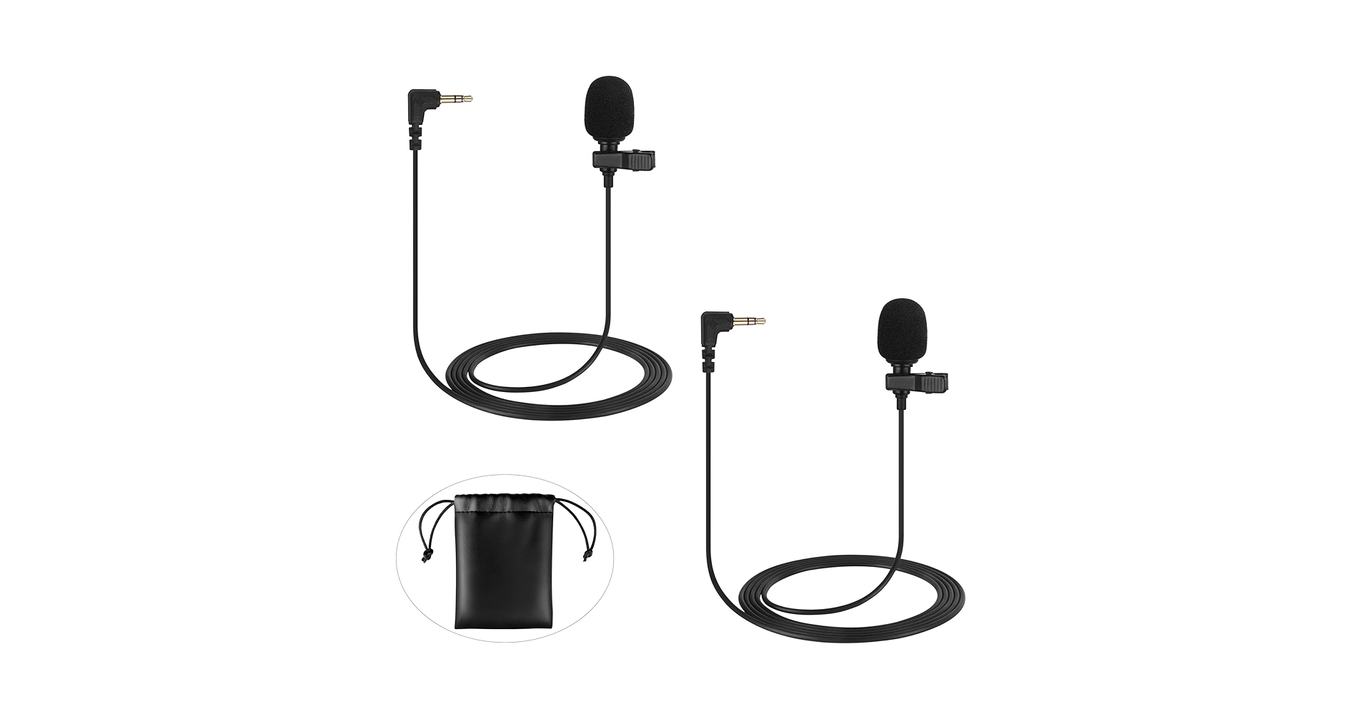 【2個セット】DJI Lavalier Mic 3.5mmジャック Amazon.com: 2-Pack Lavalier Microphone Compatible with DJI